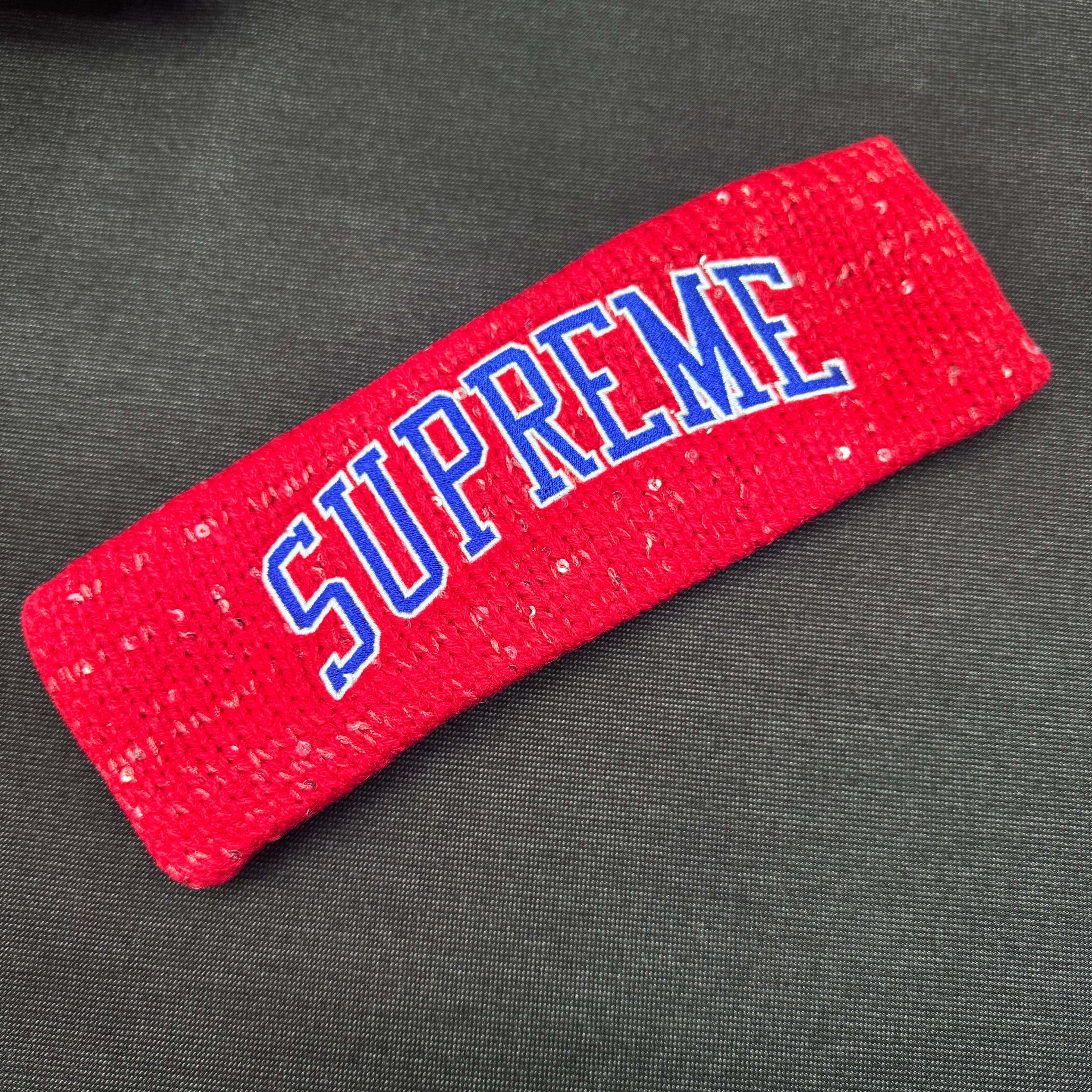 Supreme New Era Sequin Arc Logo Headband