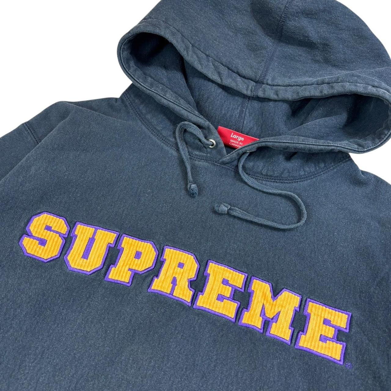Supreme Cord Collegiate Logo Hoodie