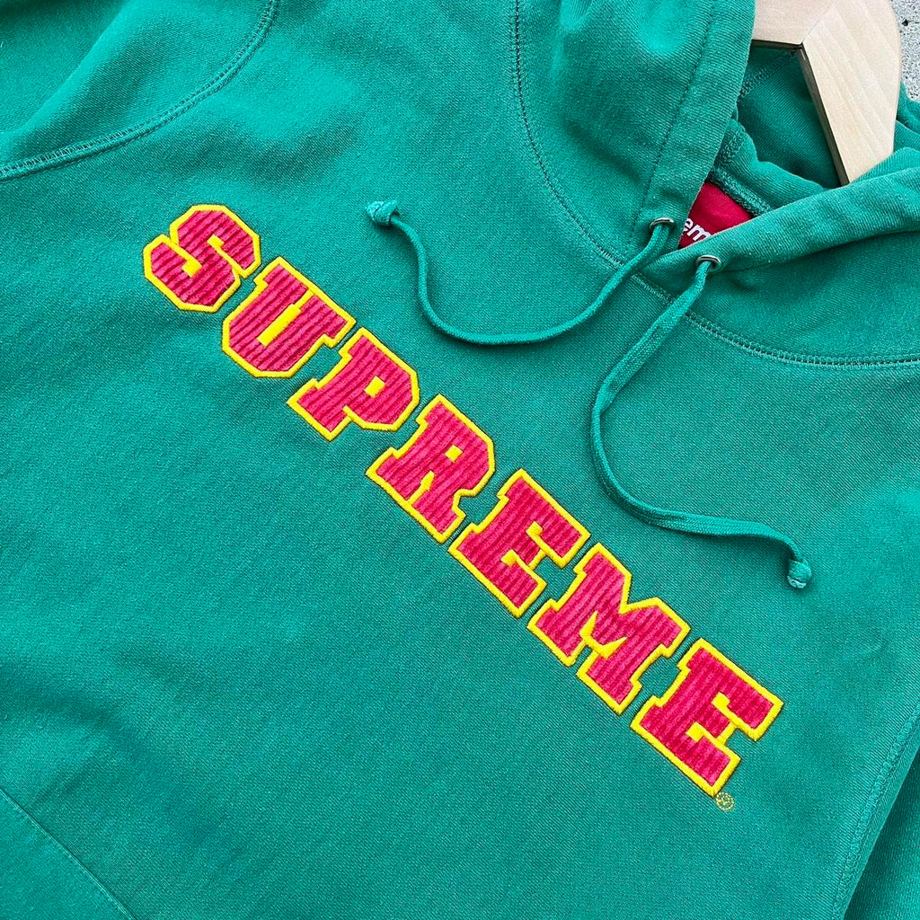 Supreme Cord Collegiate Logo Hoodie