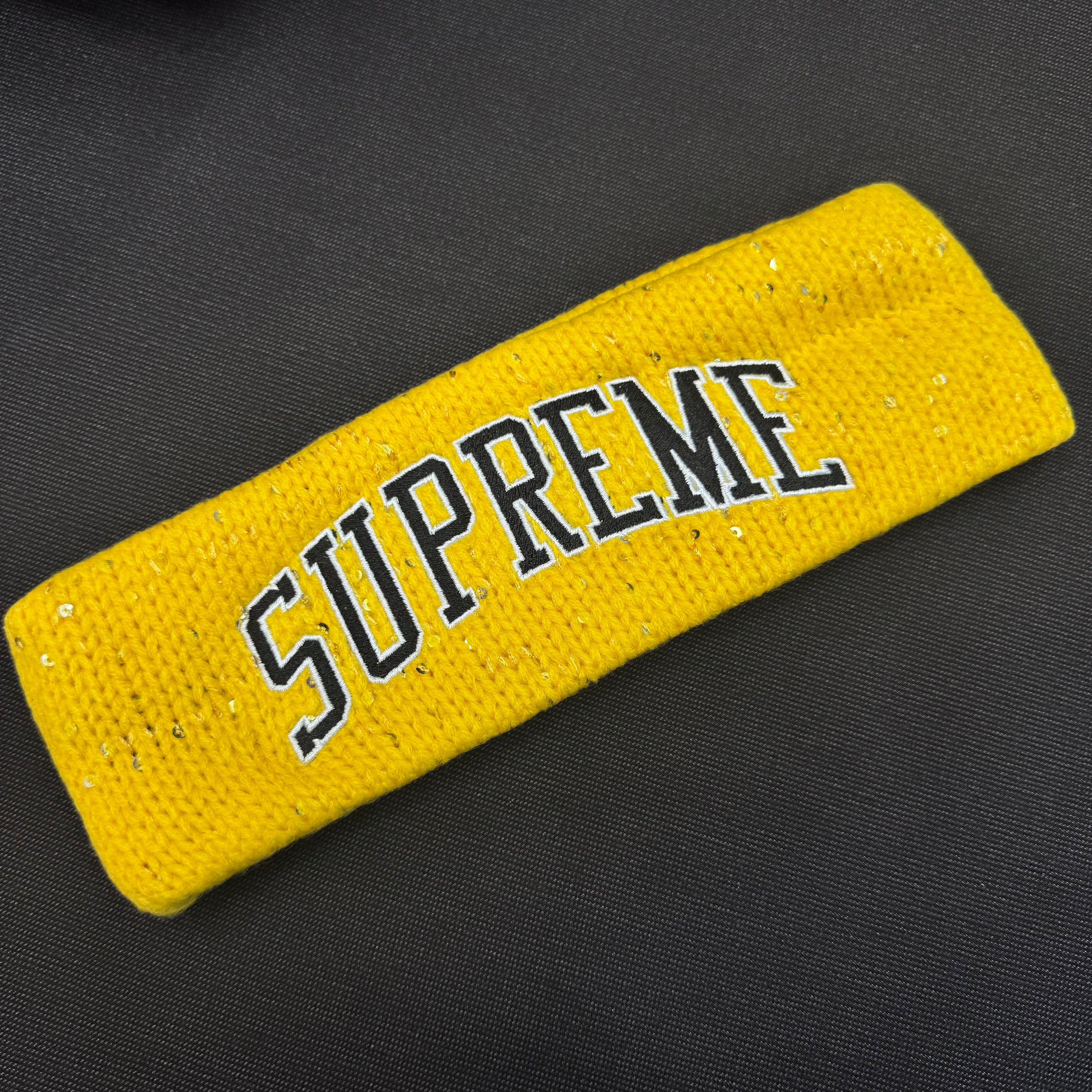 Supreme New Era Sequin Arc Logo Headband