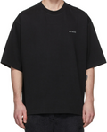 We11done Black Crystal-cut logo T-Shirt