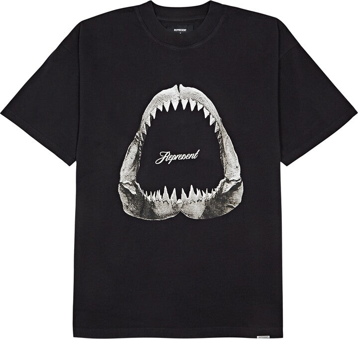Represent Shark Jaws Logo Cotton T-shirt