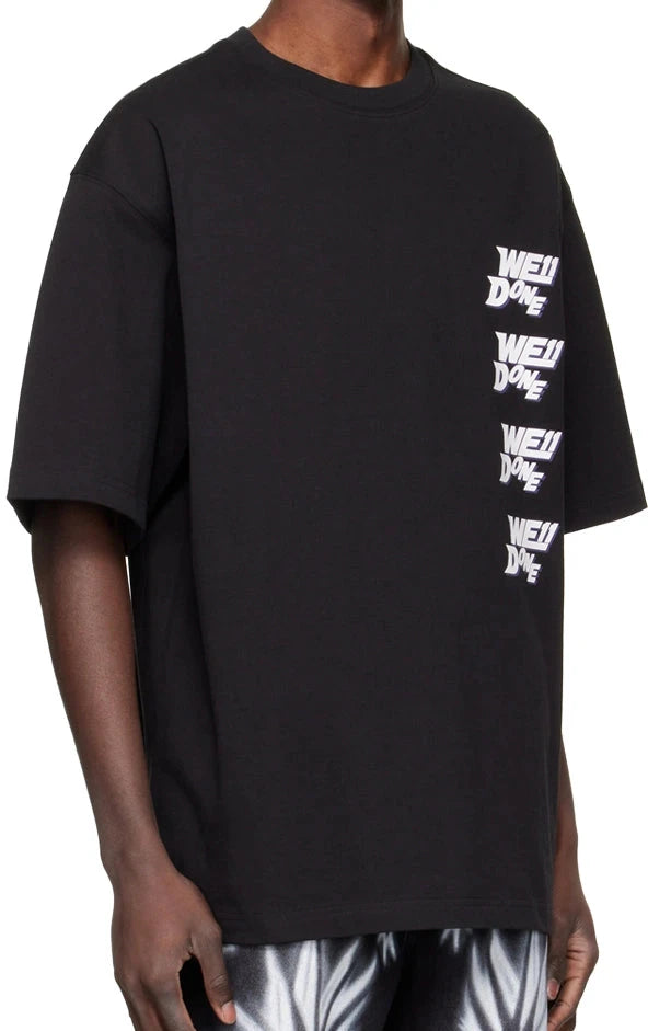 We11done Black Cotton T-Shirt
