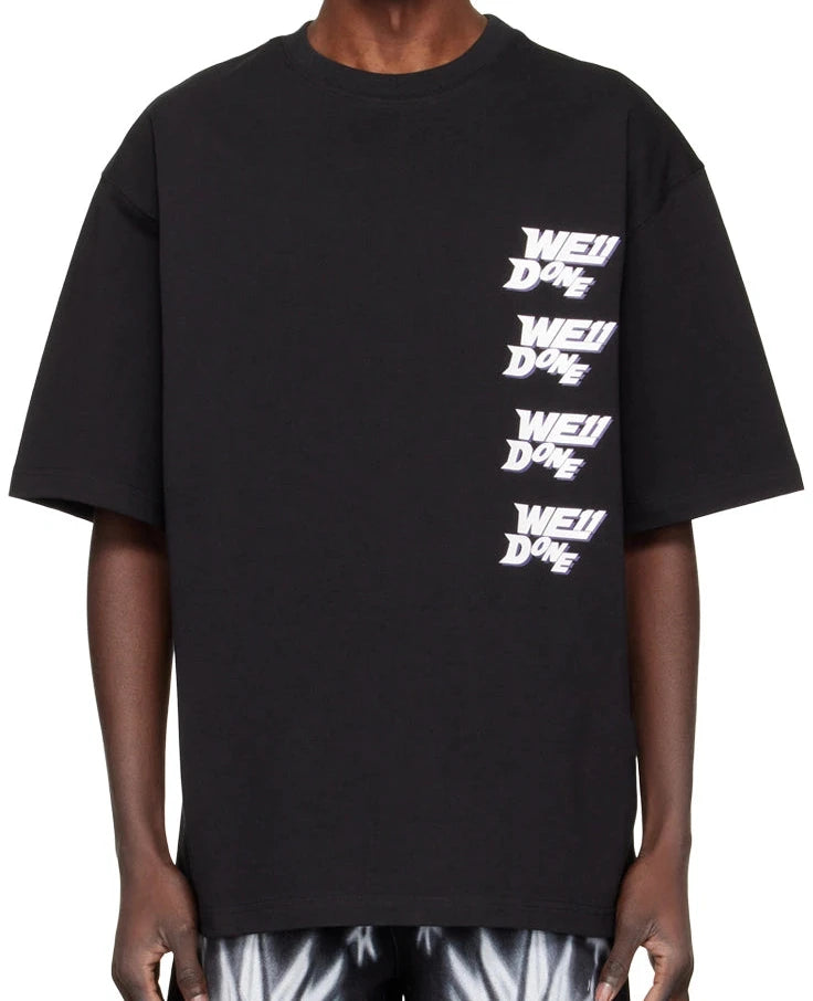 We11done Black Cotton T-Shirt